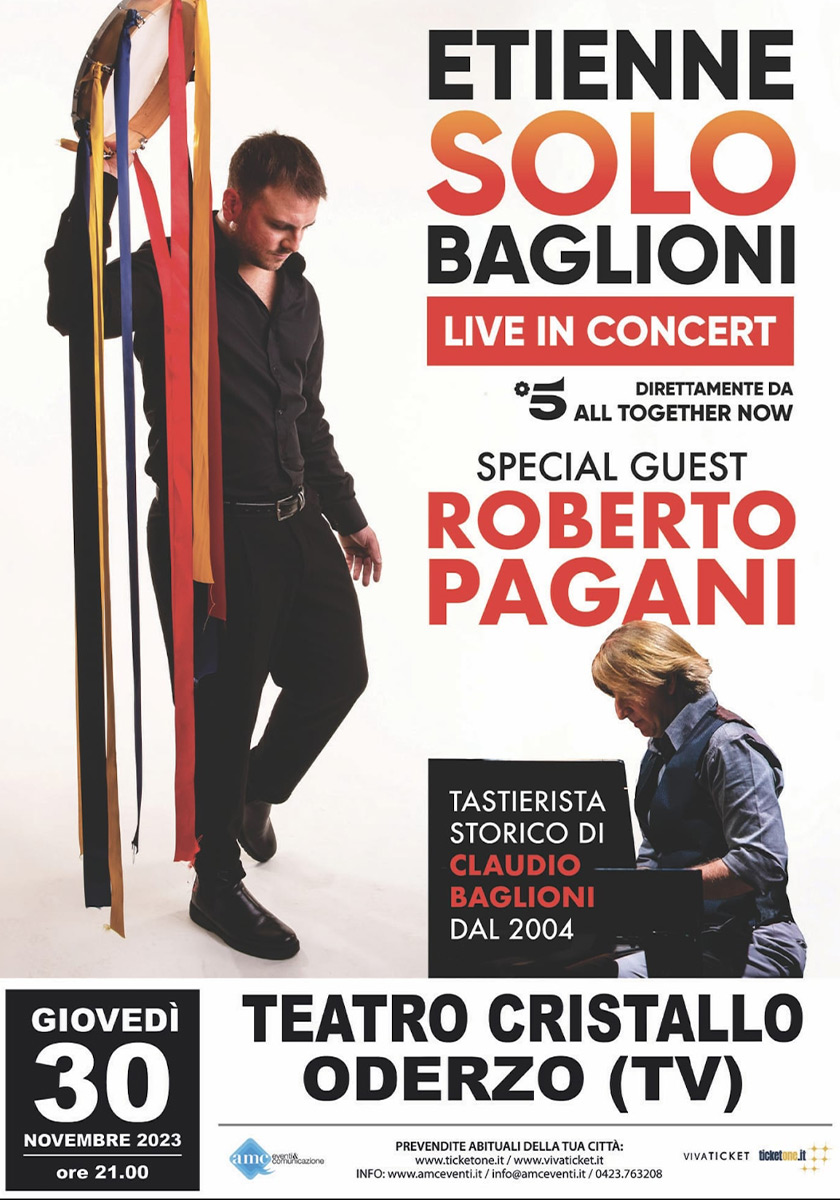 Etienne Solo Baglioni Teatro Cristallo Oderzo